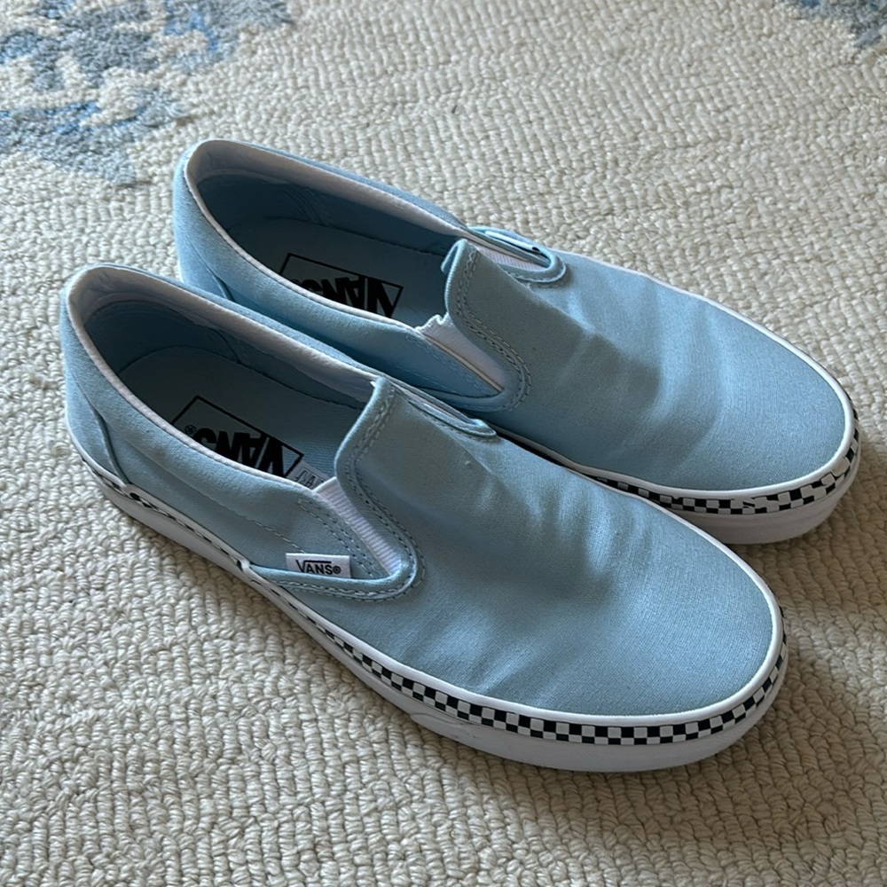 Light Blue Classic Vans Slip-On Shoe